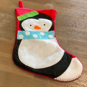 Festive Penguin Christmas Stocking